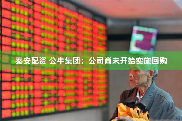 秦安配资 公牛集团：公司尚未开始实施回购
