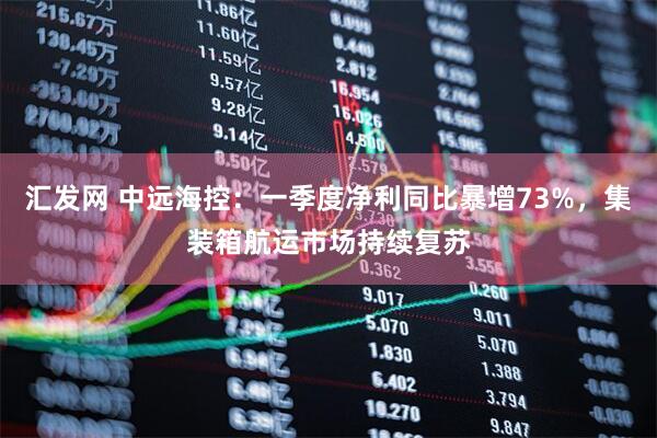 汇发网 中远海控：一季度净利同比暴增73%，集装箱航运市场持续复苏