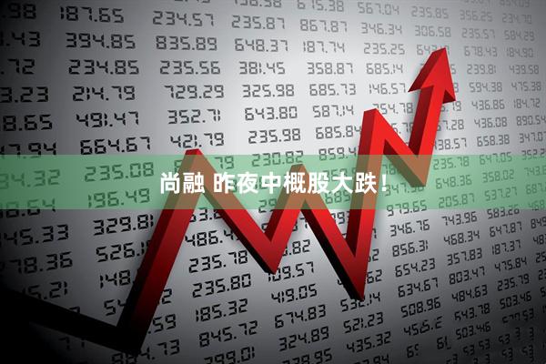 尚融 昨夜中概股大跌！