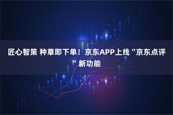 匠心智策 种草即下单！京东APP上线“京东点评”新功能