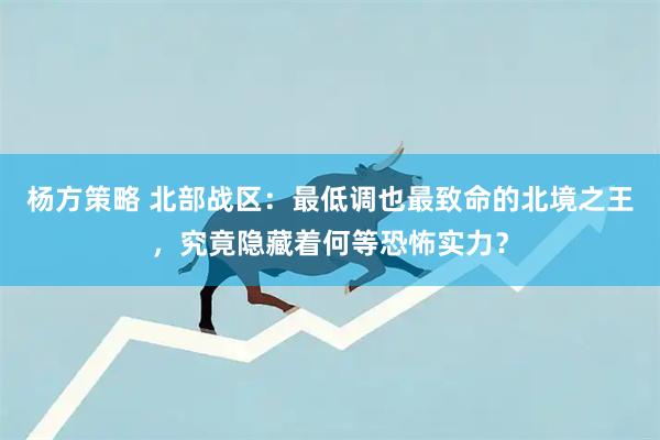 杨方策略 北部战区:最低调也最致命的北境之王,究竟隐藏着何等恐怖实力?